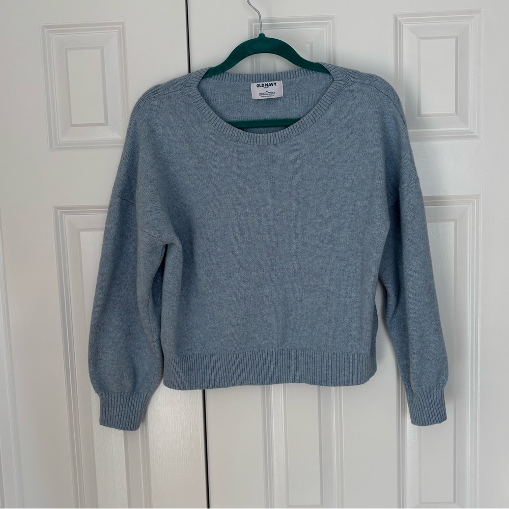 Old Navy Women's Light Blue Crew Neck Sweater